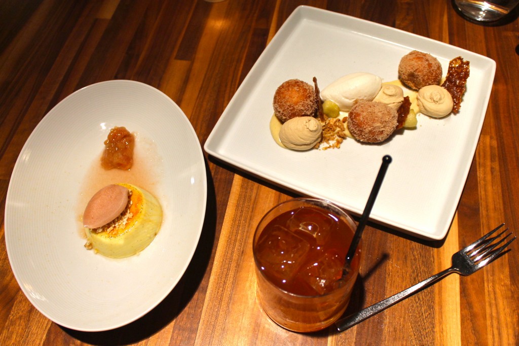 DUCK EGG BRULEE, COFFEE AND APPLE, MKT restaurant, Four Seasons, dessert