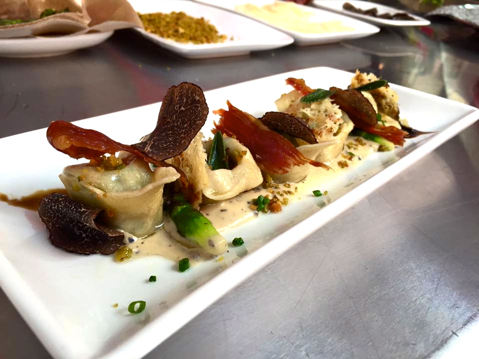 Tortellini stuffed with Mangalista pork, world food championships, canadian, chef