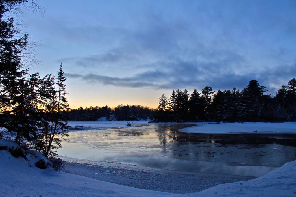 Yours Outdoors, Haliburton, sunset, ontario, #winterwander