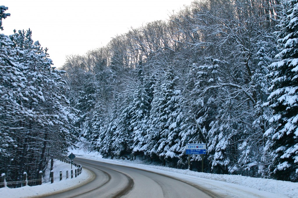 winter, haliburton, driving, ontario, winter wonderland