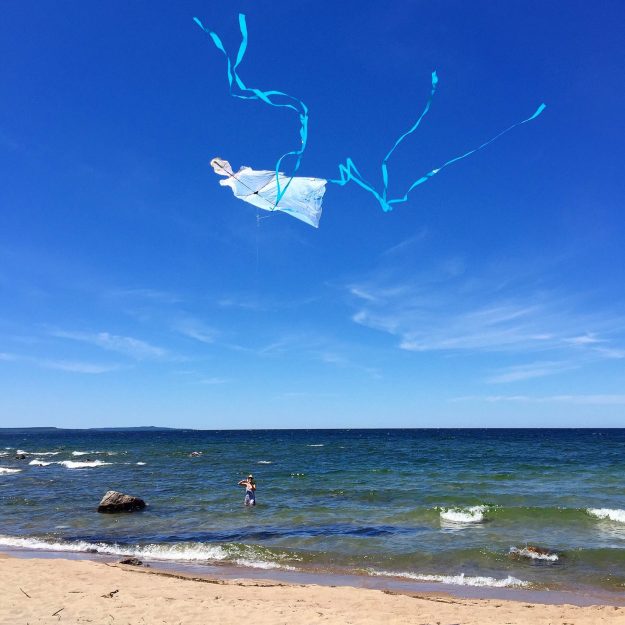 Fly a kite at Awenda Provincial Park in Ontario, Canada