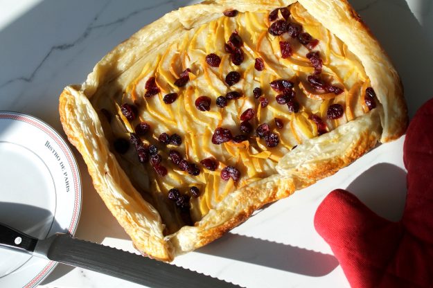 Pear and Cranberry Tart, recipe, dessert, baking
