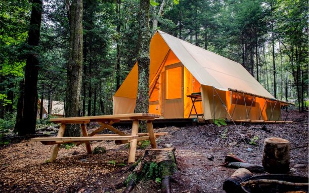 Unique Places To Stay In The Eastern Townships, Huttopia, Sutton, Quebec