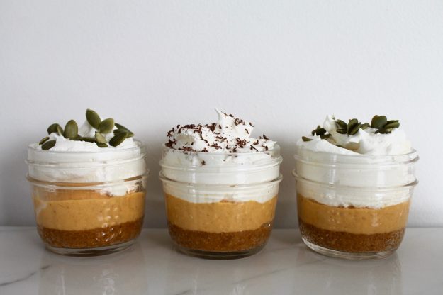 Mini No-Bake Pumpkin Cheesecake, recipe, easy, dessert