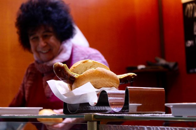 Christmas Market Foods In Germany, brätwurst