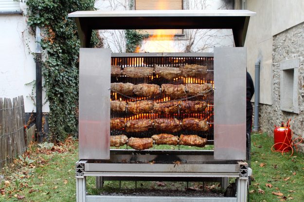 Christmas Market Foods In Germany, Spiessbraten