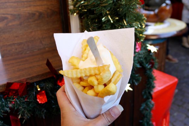 Christmas Market Foods In Germany, Pommes Mit Mayo