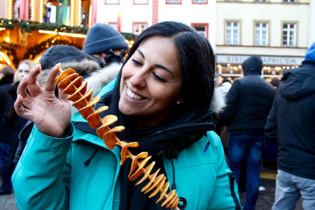 Christmas Market Foods In Germany, Kartoffellanzen