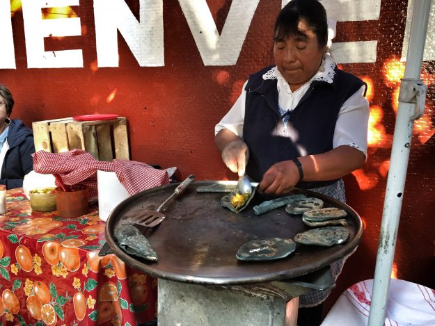 Street Food In Coyoacán Mexico City, tlacoyos