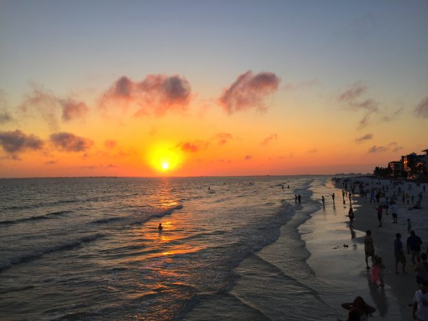 Family Vacation In Fort Myers & Sanibel, sunset at fort myers beach