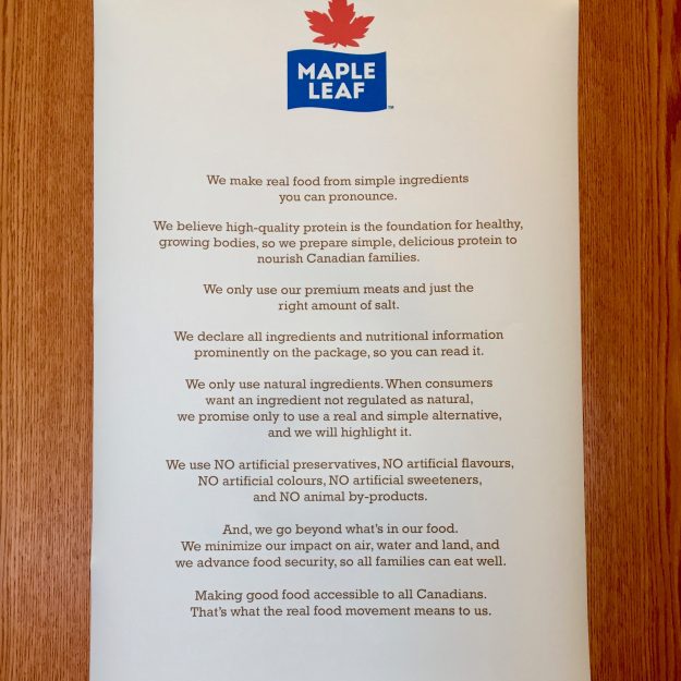 Maple Leaf Foods - Simple Ingredients You Can Pronounce