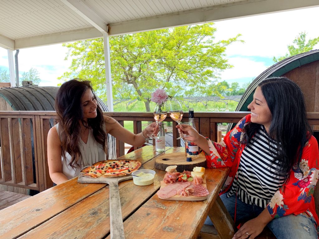 Pelee Island Winery pizza, Lola rose and live music.