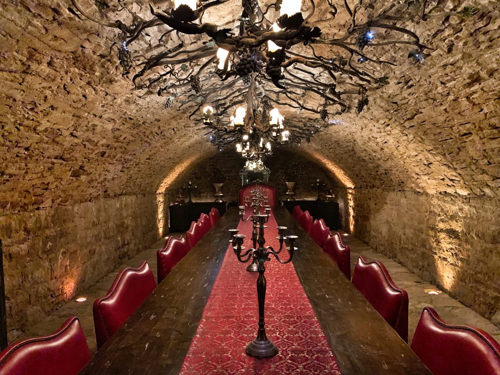 Beautiful wine cellar at Pelee Island Winery.