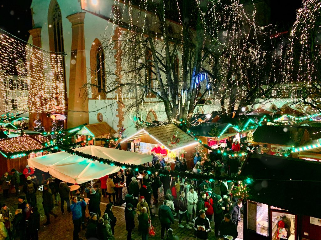 Freiburg Christmas Market at Night