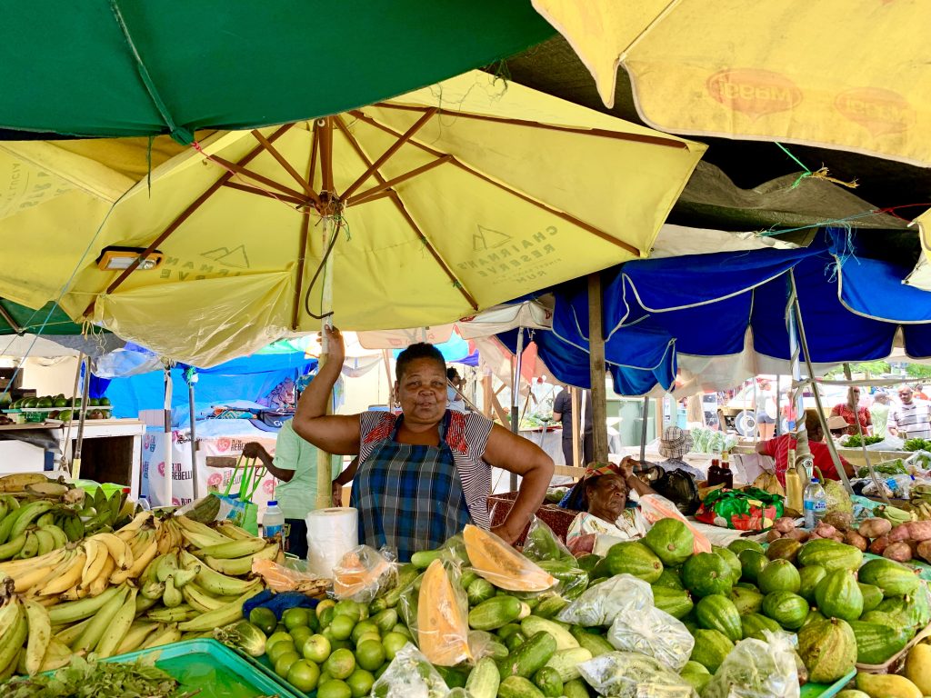 Castries market stall