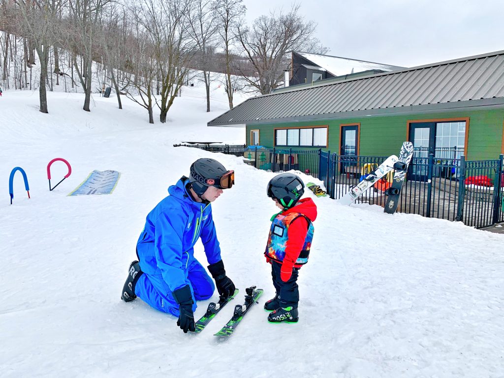 Toddler's First Time Skiing