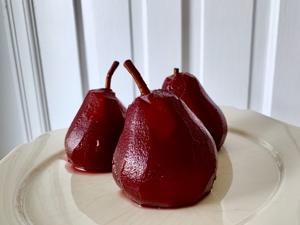 Poached Chianti Pears