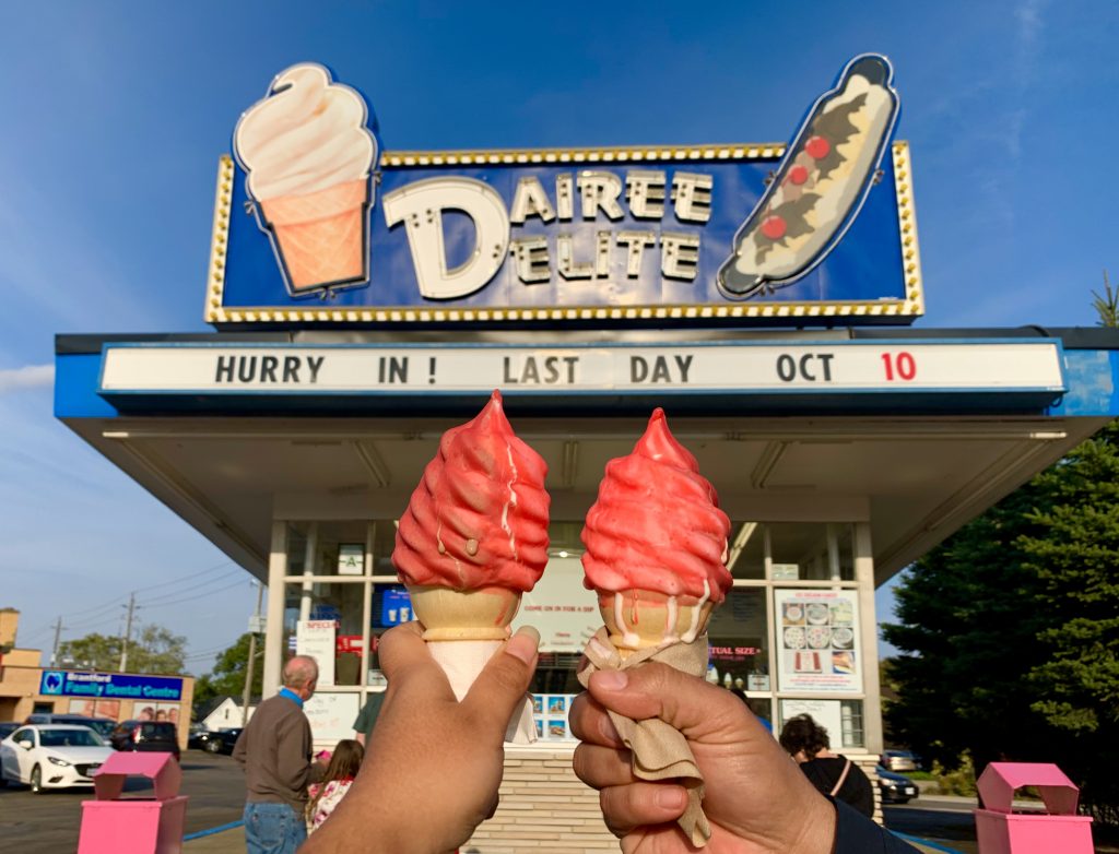 Dairee Delight ice cream in Brantford. 