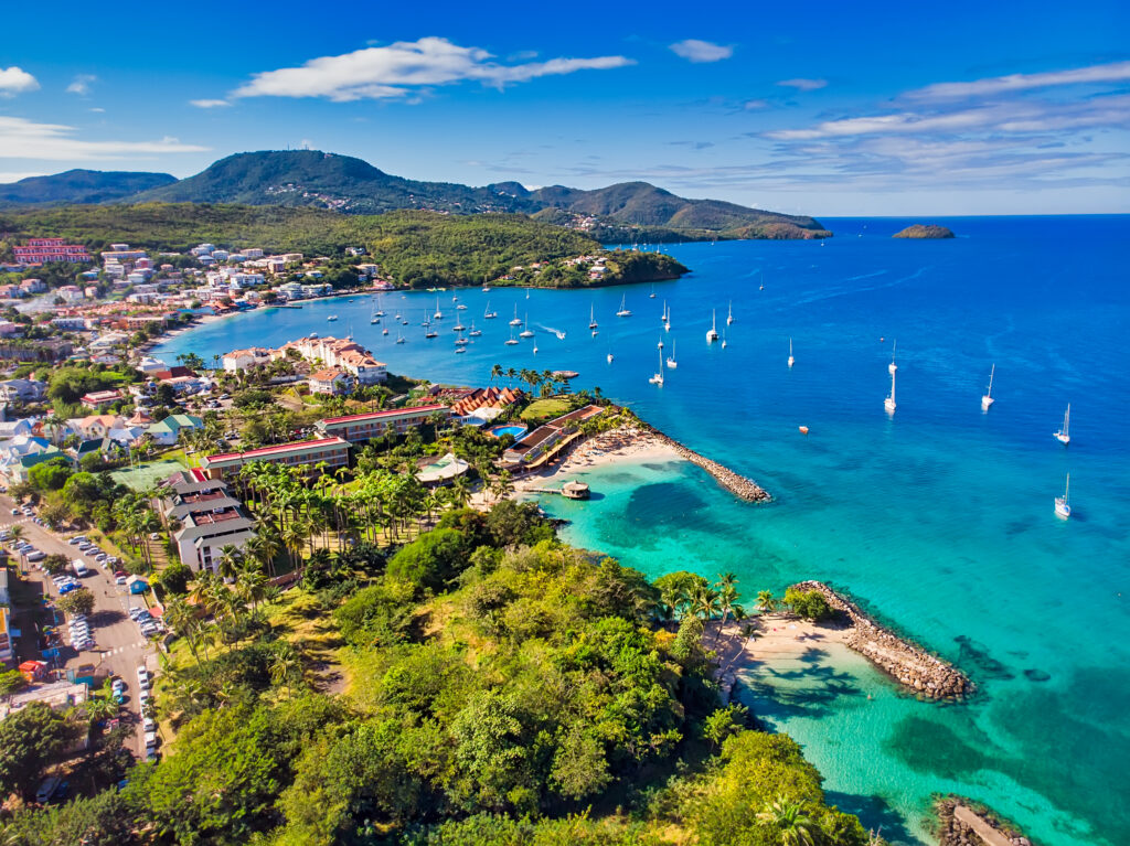 Les Trois Ilets, Martinique - Aerial View to Anse Mitan